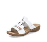 Rieker Sandalias clásicas de las mujeres 60881, Sandalias de mujer, Blanco 80., 38 EU Estrecho