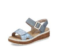 Rieker Sandalias clásicas de las mujeres 62760, sandalias de las mujeres, Azul 12, 42 EU Ancho