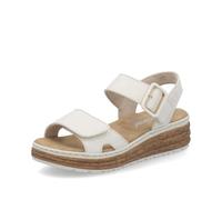 Rieker Sandalias clásicas de las mujeres 62760, sandalias de las mujeres, Beige 60, 37 EU Ancho