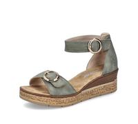 Rieker Sandalias clásicas de las mujeres 63780, Sandalias de mujer, Verde 52., 38 EU