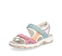 Rieker Sandalias 68866 clásicas de mujer Multi 92 estrecho Talla 37 crema/menta/lavanda/rosa