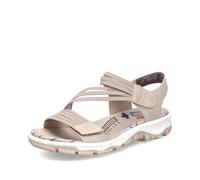 Rieker Sandalias clásicas de las mujeres 68871, Sandalias de mujer, Beige 62, 41 EU Schmal