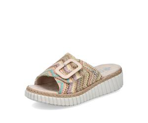 Rieker Sandalias clásicas de las mujeres 69253, sandalias de las mujeres, Multi 91, 39 EU Ancho