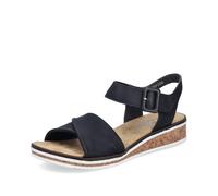 Rieker Sandalias clásicas de las mujeres V3691, sandalias de las mujeres, Negro 00., 37 EU
