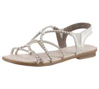 Rieker Sandalias con hebilla beige claro / plata / blanco perla 38 beige claro / plata / blanco perla