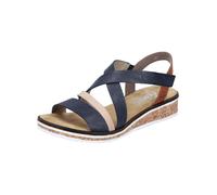 Rieker Sandalias con hebilla piel / marino / caramelo 36 piel / marino / caramelo