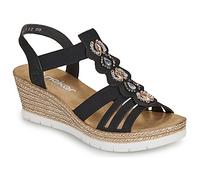 Rieker Sandalias con plataforma 619B2-00 in Negro 38