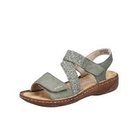 Rieker V2862, Sandalia con Pulsera Mujer, Verde, 38 EU