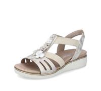 Rieker Sandalias de cuña para mujer, V3788, sandalias de mujer, Beige 60, 40 EU Estrecho
