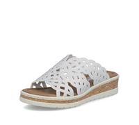 Rieker Sandalias de cuña para mujer, V4189, sandalias de mujer, Blanco 80., 43 EU