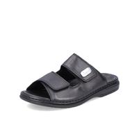 Rieker Sandalias De Hombre Pantolette Zapatos De Cuero Negros 25590