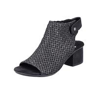 Rieker 64670, Sandalia Mujer, Negro, 38 EU