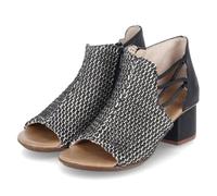 Rieker Sandalias de mujer en combinación negra-negro, Color negro., 37 EU