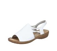 Rieker Sandalias de punta abierta para mujer 608D1, Blanco 80, 37 EU