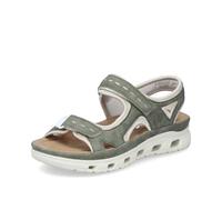 Rieker Sandalias de senderismo para mujer 64066, sandalias para mujer, Verde Kombi 52, 40 EU
