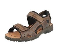 Rieker Christian 26061-25_Marron (Nougat/Schwarz) - Sandalias de Cuero para Hombre, Color marrón, Talla 43