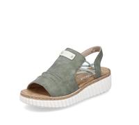 Rieker Sandalias de tiras para mujer 69262, sandalias de mujer, Verde 52., 41 EU
