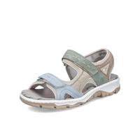 Rieker Sandalias de trekking beige / crema / azul pastel / verde claro 41 beige / crema / azul pastel / verde claro