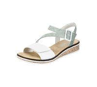 Rieker Sandalias marrón claro / verde pastel / blanco 38 marrón claro / verde pastel / blanco