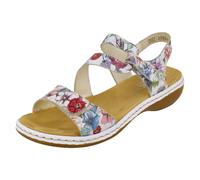 Rieker Sandalias Veraniegas Cuero Con Tiras Abiertas De Verano 659C7