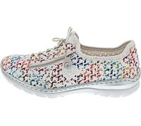 Rieker Schnürer, Mocasín Mujer, Multi Blanco Plata, 37 EU