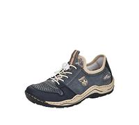 Rieker Sportlicher Schnürer, Mocasín Mujer, Azul, 40 EU