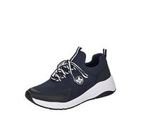 Rieker Sportlicher Schnürer, Zapatillas Mujer, Azul, 36 EU X-Ancho