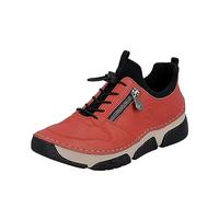Rieker Sportlicher Schnürer, Zapatillas Mujer, Rojo, 38 EU