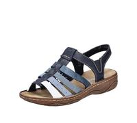 Rieker V2875, Sandalia con Pulsera Mujer, Azul, 39 EU