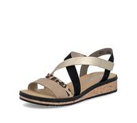 Rieker V3663 Sandalias Fashion de Cuero Mujer, Talla:41 EU, Color:Beige