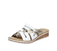 Rieker V3678, Pantuflas Mujer, Blanco, 40 EU