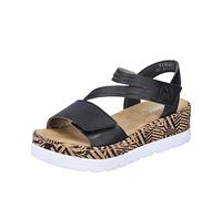 Rieker V3964, Sandalia Mujer, Negro, 38 EU