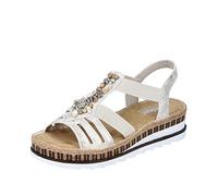 Rieker V7949, Sandalia Mujer, Beige Dorado, 39 EU