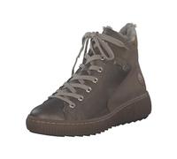 Rieker Z6614-90 Botas con Cordones de Piel sintética para Mujer en Bronce, Bronce 90, 37 EU