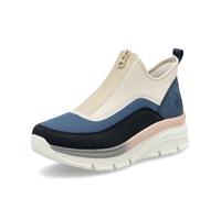 Rieker Zapatillas bajas para mujer, 48053, con plantilla suelta, Azul Combi 14., 39 EU