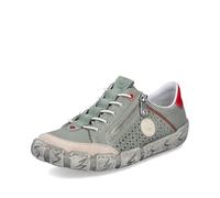 Rieker Zapatillas bajas para mujer L0355, Verde 52., 36 EU