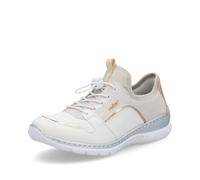 Rieker Zapatillas bajas para mujer L3294, Blanco Combi 80., 41 EU