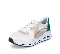 Rieker Zapatillas bajas para mujer N5240, con plantilla suelta, Blanco Combi 80., 38 EU