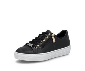 Rieker Zapatillas con cremallera L59L1-01 para mujer, Black, 38 EU