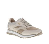 RIEKER - Zapatillas de piel con tacón bajo cuña, beige, 41 EU