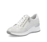Rieker Zapatos con Cordones para Mujer N4316, Talla:37 EU, Color:Beige