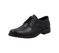 Rieker Zapatos formales de cuero con cordones para hombre 14642-00, color negro, Black, 42 EU