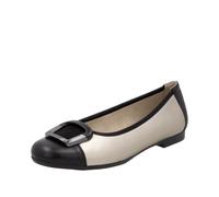 Rieker Zapatos Planos Tipo Ballet D0k12 para Mujer, metálicos, Talla 10.5