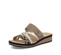 Rieker Zuecos de Cuero Mujer V3652, Talla:39 EU, Color:Beige