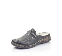 Rieker Zuecos Para Dama Pantuflas Zapatos De Casa Negros 46393