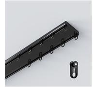 Riel ajustable de aluminio negro de 2 canales para techo, 50-800 cm, solución moderna sin ruido, longitud de 220 cm, ideal para decoración del hogar y la oficina, sistema de iluminación flexible