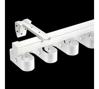 Riel Aluminio De Un Riel Rieles De Cortina, Riel Para Cortina De Techo De Ondas, Montaje En Pared/Techo Barras Individuales, Barra Separador De Ambientes(Side-mounted,250CM(8.2FT))