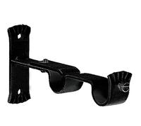 RIEL CHYC Soporte Doble Forja Ø 28 mm. Negro (Blister 1 Piezas)