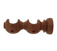RIEL CHYC Soporte Madera Liso Abierto Doble 28x120 mm. Nogal