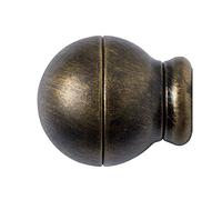 RIEL CHYC Terminal Forja Esfera Rayada Ø 20 mm. Negro/Oro Juego 2 Piezas